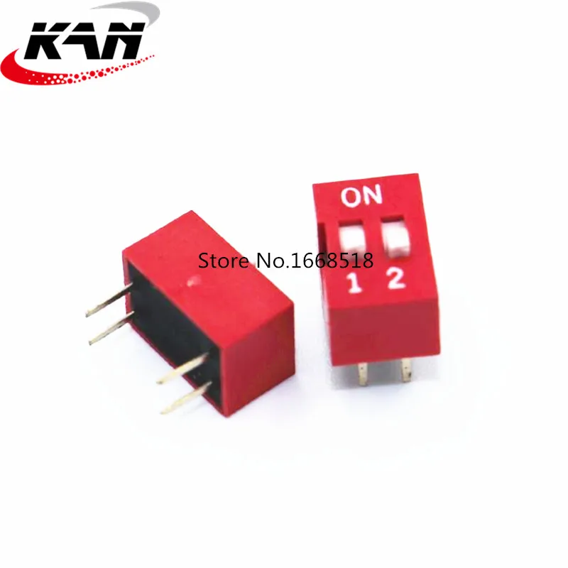 10PCS Slide Type Switch 1 2 3 4 5 6 7 8 9 10 12 Bit 2.54mm Position Way DIP Red Pitch Toggle Switch Red Snap Switch hjxrhal light switch wifi Wall Switches