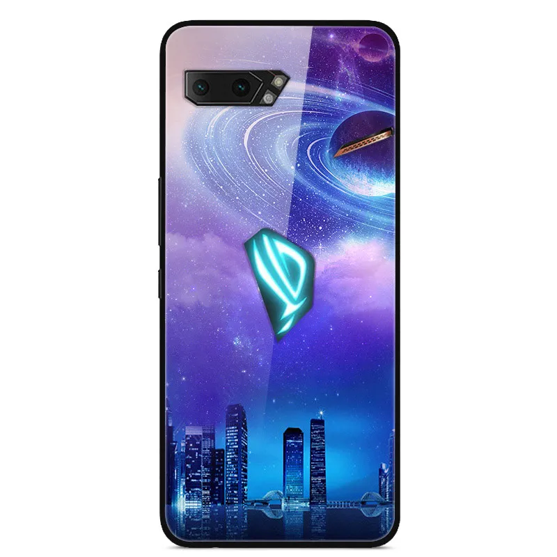 Для Asus ROG Phone 2 ZS660KL чехол из закаленного стекла Жесткий Чехол для задней панели чехол для телефона s для Asus ROG Phone2 II ZS660KL Чехол Мягкий бампер - Цвет: as photo 1