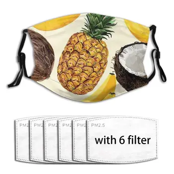 

Anti Haze Washable Reusable Unisex Hawaiian Fruit Cosplay Party Outdoor Cool Mouth Cover Mask