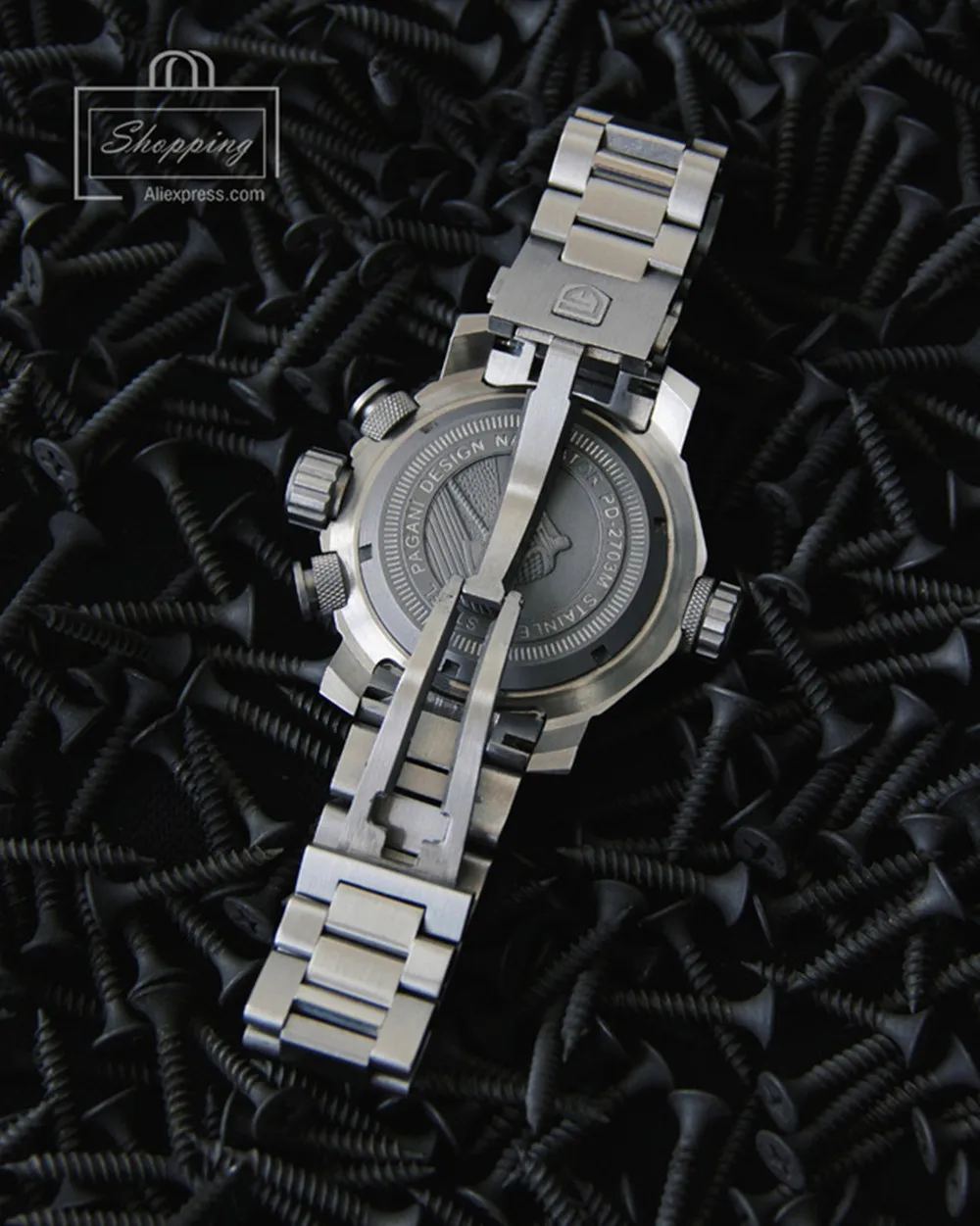 Новинка, PAGANI дизайнерские военные мужские часы, роскошный бренд, полностью нержавеющая сталь, большие спортивные часы с циферблатом для мужчин, мужские часы