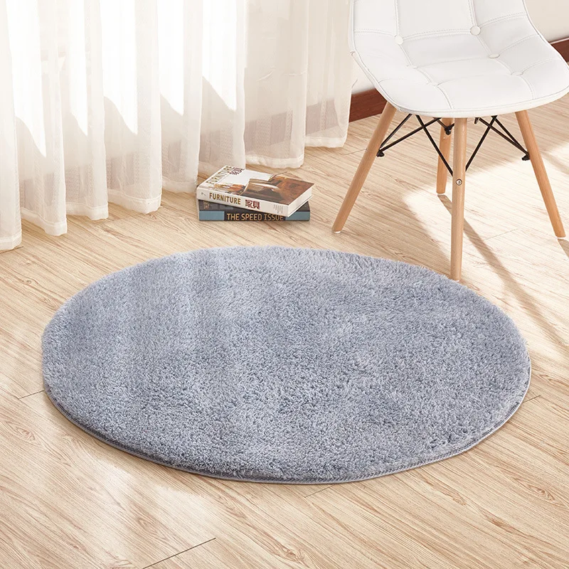

Round Rug Bedroom Soft Artificial Lamb Cashmere Carpet Can Be Machine Washed Lint-free Non-slip Mats Home Decoration Accessories