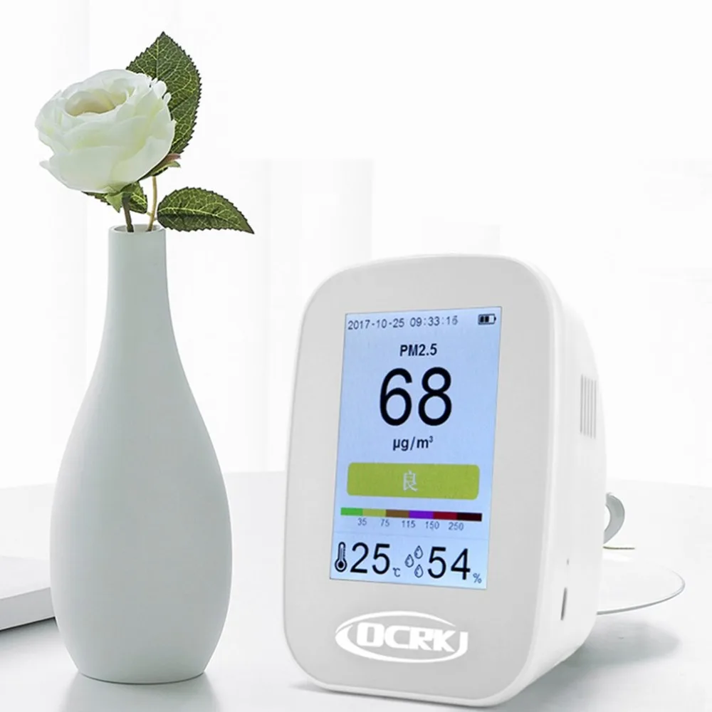 

3.5 inch PM2.5 Detector LCD Digital Air Quality Monitor Laser PM2.5 Detector Tester Gas Monitor For Car Office Living Room