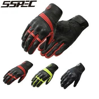 

SSPEC Leather Motorcycle Anti-drop Protection gloves Cycling 3-color Racing gloves Touch Screen Knight Motorcycle gloves