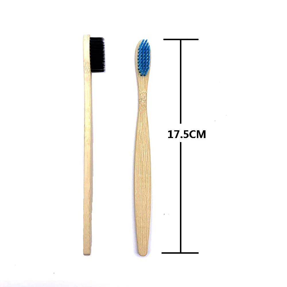 10st blandad färg bambu tandborste Miljövänlig trä tandborste Mjuk borst Spets Träkol munvård tandborste för vuxna_voghion.com