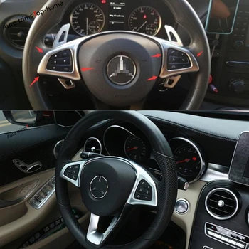 

Yimaautotrims Interior Refit Kit For E-Class W213 / C Class W205 / GLC X253 2016 - 2020 Car Steering Wheel Frame Cover Trim