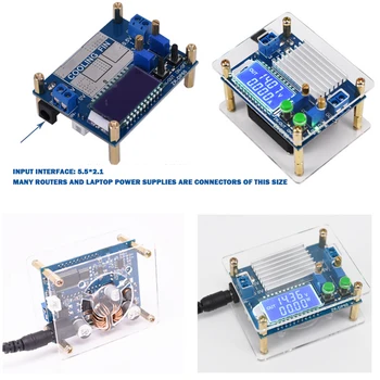 

Adjustable Voltage Regulator DC to DC 5.5V-30V to 0.5V-30V Power Supply Module Voltage Step Up Down Converter Board with Case