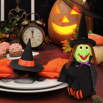 

Halloween Wine Bottle Cover Witch Plush Doll With Slap Hands Gifting Wine Decor Accessories #