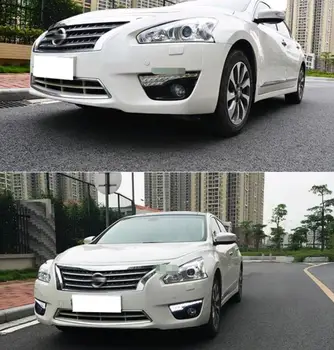 

12V LED DRL Daytime running lights with fog lamp hole for Nissan TEANA ALTIMA 2013 2014 Turn Signal and dimming style Relay