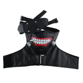 

Gothic Punk Mens Mask Cosplay Costume Scary Eye Mouth Mask Holloween Party Adults