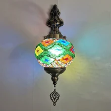  Turkish Lampshade Wall Lamp AC85-265V LED Wall Lamp Aisle Staircase Retro Wall Lamp sconce bracket light 