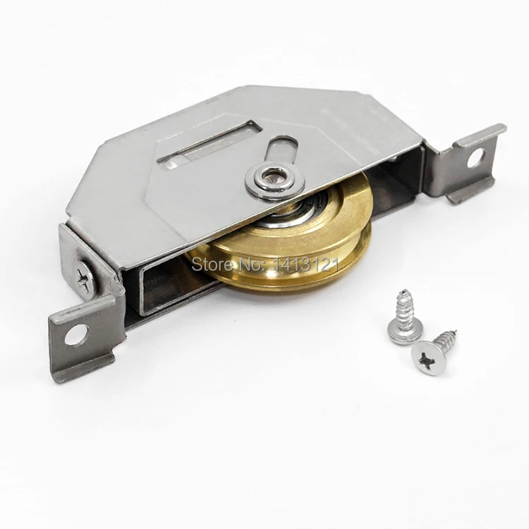 plástico liga de alumínio janela roda de bronze mudo rolo ferragem