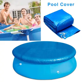 

396CM Foldable Inflatable Pool Cover Cloth Polyester Dust Tarpaulin Wear-resistant Swimming Pool Cover Rain Cover