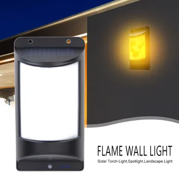 

91 LED Solar Fire Wall Lamp Skillful Manufacture Superior Quality Flickering IP65 Waterproof Garden Decoration Light