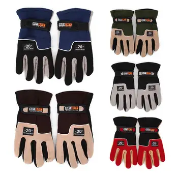 

1pair Skiing Gloves Full Finger gloves Outdoor Thermal Warm Cycling Bicycle Camping Hiking Gloves Motorcycle Gloves Snowboard