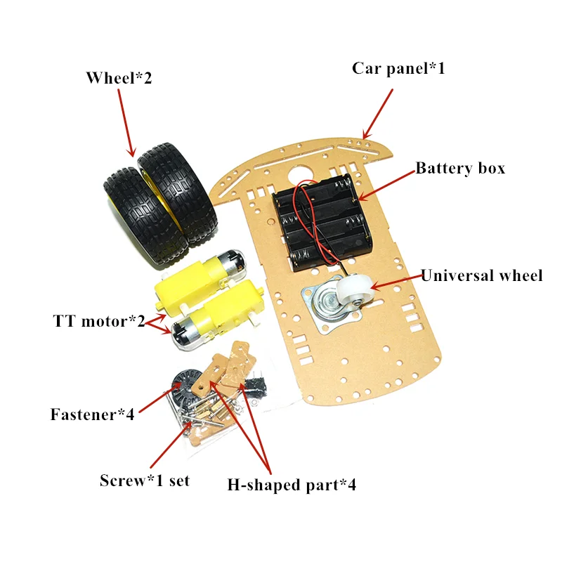 Умный автомобильный робот корпус 2WD для Arduino с кодовым датчиком скорости умный