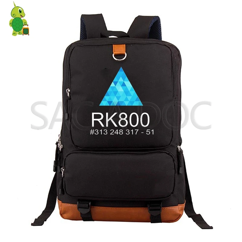 Detroit Become Human RK800 Backpack College Student School Bags for Teenage Girls Boys Laptop Backpack Cosplay Travel Rucksack - Цвет: 19