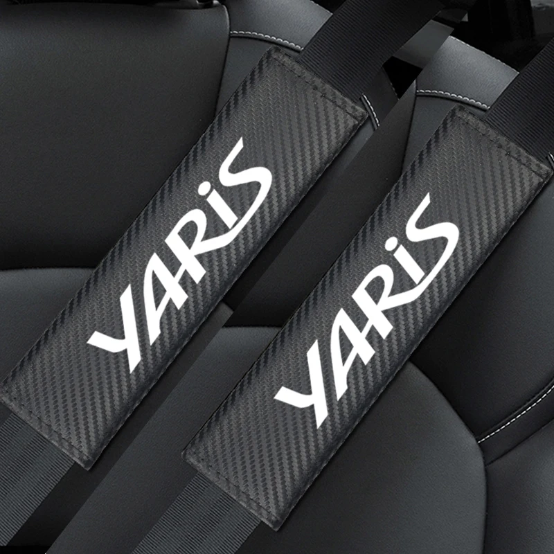 2 шт. автомобильный защитный чехол из углеродного волокна для ремня безопасности для Toyota yaris 2013- Yaris L- аксессуары