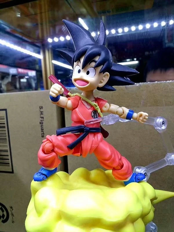 SHF Little Goku фигурка модель игрушки Драконий жемчуг детство Гоку с сальто на облаке