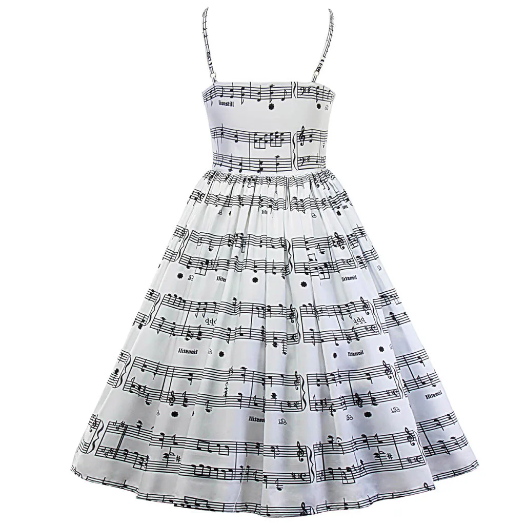 Женское музыкальное платье с цветочным принтом и символом, вечерние платья с музыкальными нотами, коктейльное бальное платье, нарядное платье sekowna sukienka# ZE