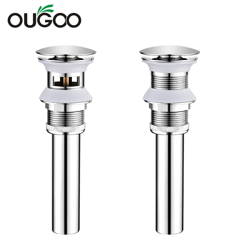 

Basin Sink Pop Up Drain Brass Drain Plug Gold Bathroom Sink Pop up Drain With and Without Overflow