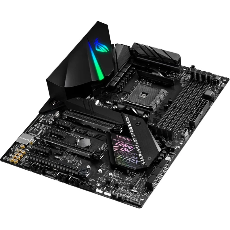 Материнская плата Asus ROG STRIX X470-F GAMING Soc-AM4 AMD X470 4xDDR4 ATX AC`97 8ch(7.1) GbLAN RAID