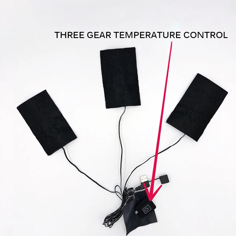 Usb зарядка одежда грелку 5 в электрическая нагревательная пластина, грелку с 3 скоростной регулируемой температурой нагревательный жилет