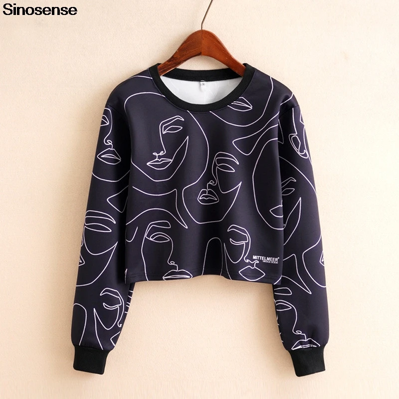 Abstract face sweatshirt Clearance