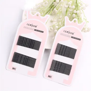 

24/30 Pcs/set BLACK Invisible Hair Clips Flat Wave Curve Top BB Pins Grips Salon Barrette Hair Accessories For Kid Women Hair Cl