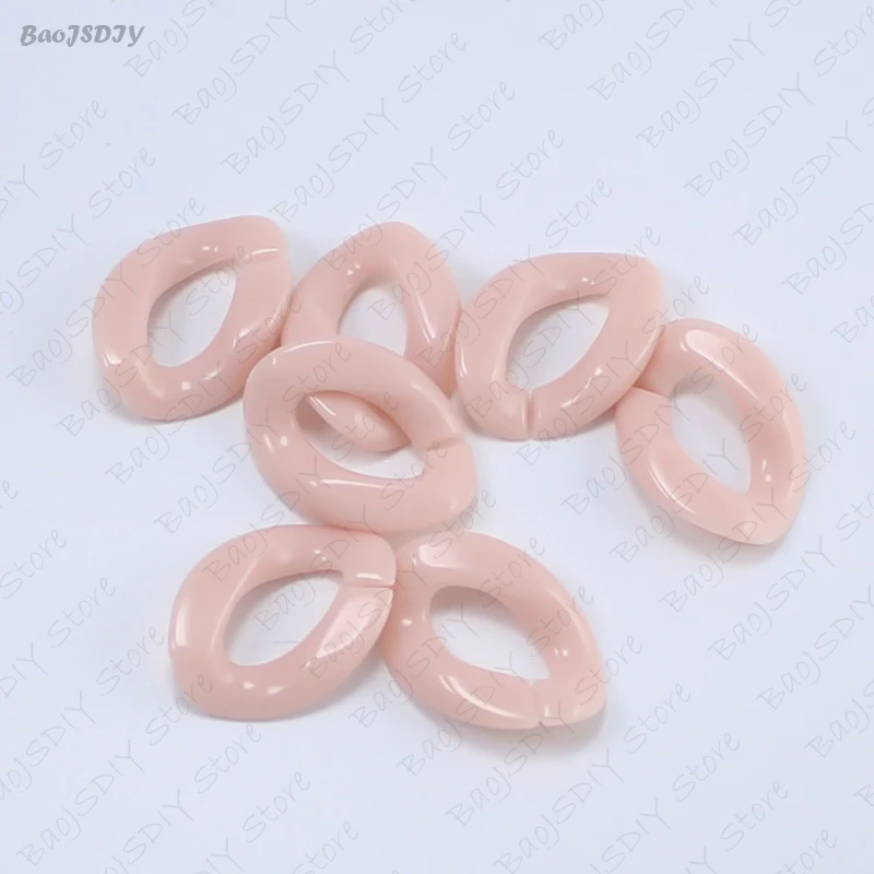 Wholesale 23mm*17mm Multi color Acrylic Twisted Chains Assembled Parts Beads Diy Jewelry Findings Accessories 60 pieces(JM6582)