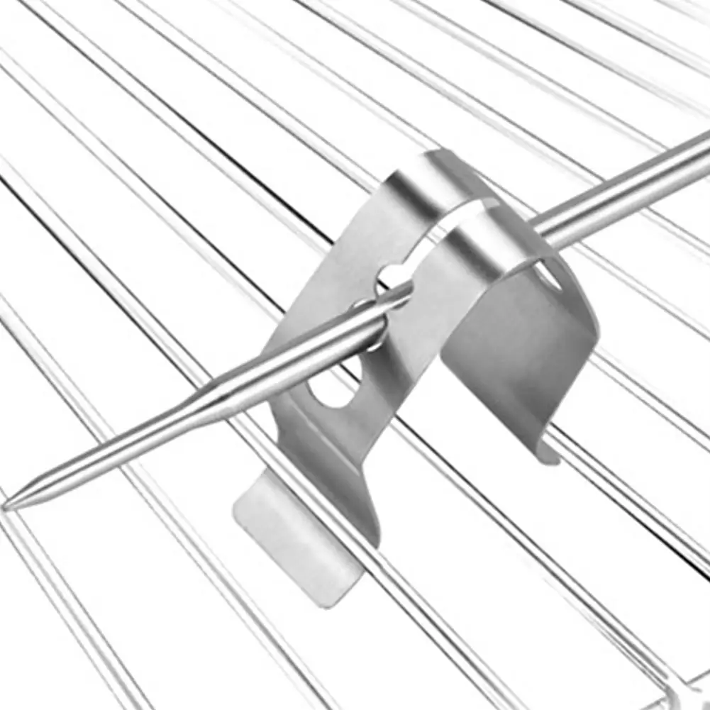 4PCSStainlessSteelBBQGrillClipMeatThermometerProbeClipHolder