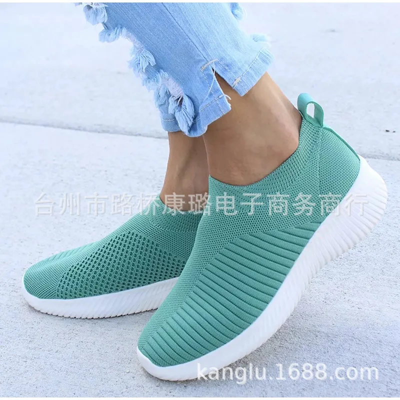 

2018 New Style Korean-style Versatile Fly Woven Low Top Foot Covering Lightweight Breathable Slip-on Casual Large Size Athletic
