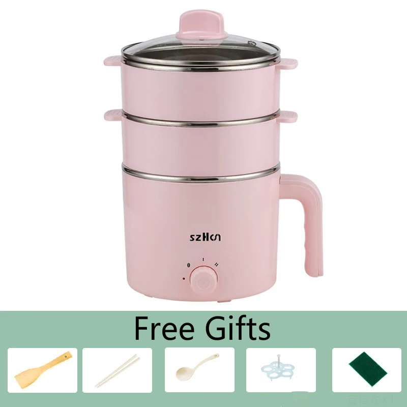 Electric Cooker Dormitory Multi+cooker Household Multicooker For Hot Pot Cooking And Frying And Steak Office Easy Cooking 220V