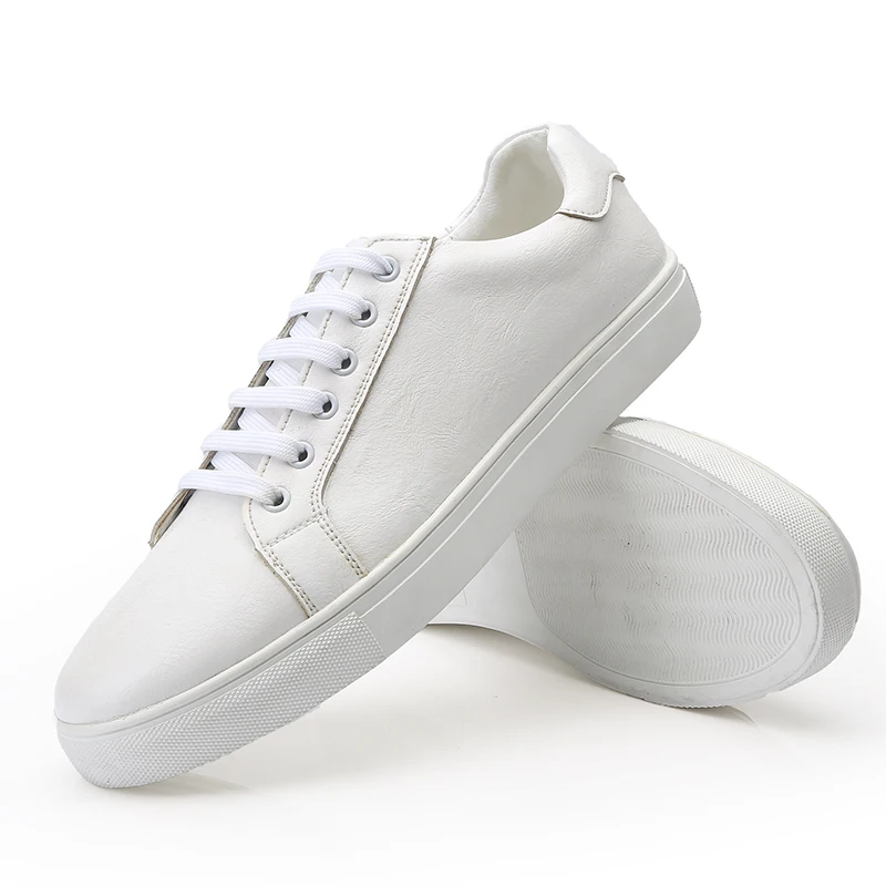 

New Leather Flats 2019 Men's casual shoes new fashion student canvas men's white sports Sneakers Man shoes *1703