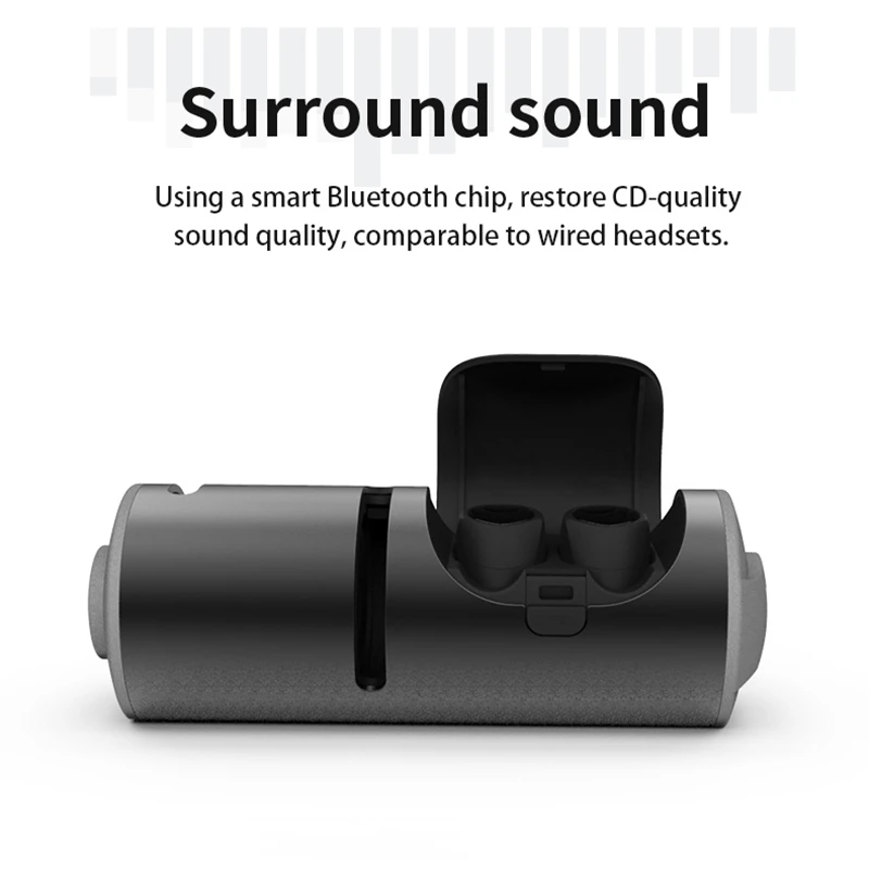 ABKT-T8 беспроводные Tws Bluetooth наушники пресс-контроль 3D стерео с микро-телефоном зарядным устройством