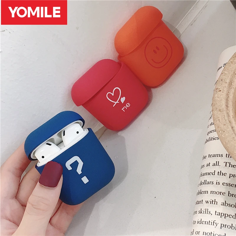 

Cute Cartoon Earphone Covers For Apple AirPods Cases AirPods2 Protection Air Pods Matte Skin Frosted Hard Love Heart Accessories