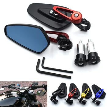 

Universal 7/8" 22mm motorcycle aluminum alloy rod end side rearview mirror For Suzuki GSXR1300 GSX650F GSX1250 TL1000R DL1000