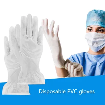 

100pcs High Quality Disposable PVC Gloves Cleaning Tools Kitchen Medicinal Food Butcher Laboratory Protective Working