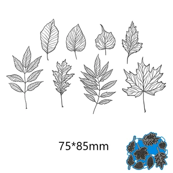 

75*85mm Leaves of different shapes new Metal Cutting Dies for card DIY Scrapbooking stencil Paper Craft Album template Dies