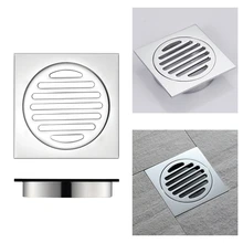 Tile Insert Round Floor Drain Waste Grate Bathroom Invisible Slither Shower Drain Drain Hair Catcher
