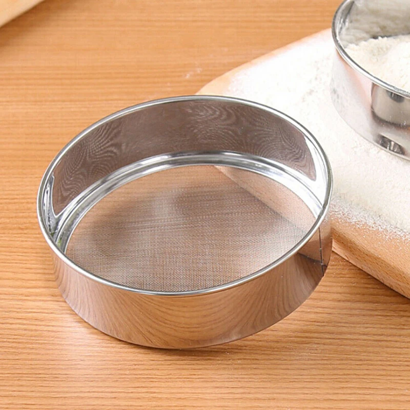 Mesh Flour Sifting Sifter Sieve Strainer Cake Baking Great For Stainless Steel Household Kitchen Tools 1pc | Дом и сад