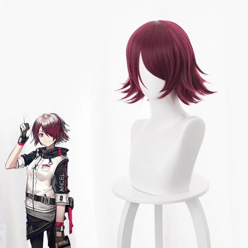 

Anime Game Arknights Cosplay Exusiai Costume Wigs Party Adult Hair Halloween Short Accessories Girl Resistant Synthetic Carnival