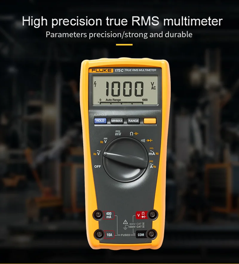 Fluke 175 175C True RMS цифровой мультиметр напряжение Ом Емкость Частота Температура