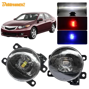 

Buildreamen2 For Acura TSX 2011 2012 2013 2014 Car Front Fog Light LED Projector Fog Lamp Devil Eye DRL Adjustable Light Beam
