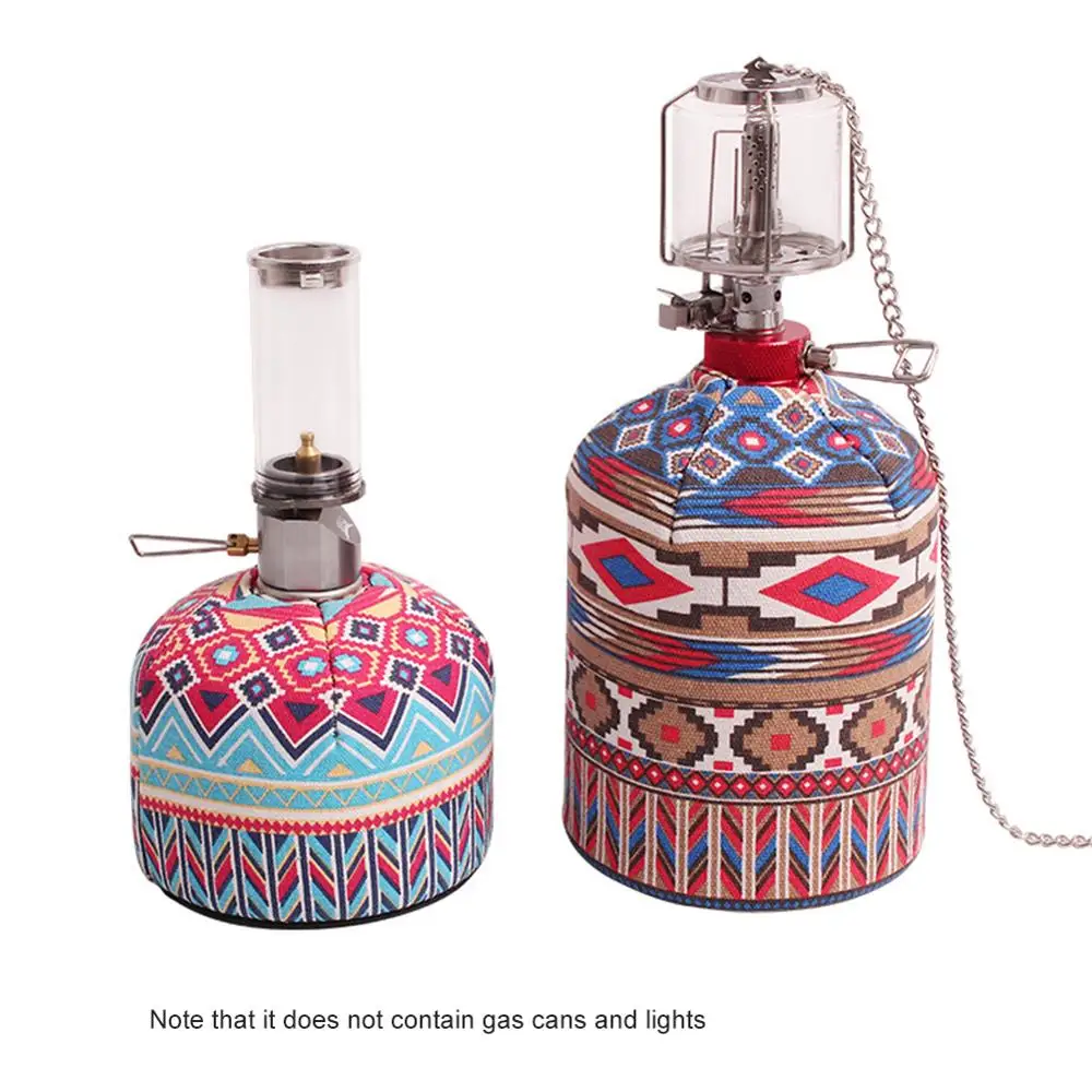 

Outdoor Gas Canister Protective Cover Camping Hiking Portable Rattan Gas Tank Protector Storage Pouch Camping Accessories