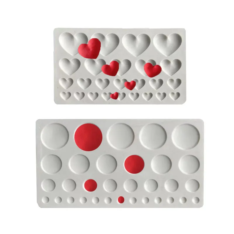 

love & circle Decoration Fondant Cake Chocolate Candy Molds s Pastry Biscuits Mould DIY For Valentine's Day
