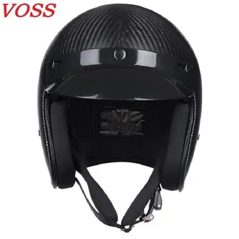 

Motorcycle helmet carbon fibre jet Vintage helmet Open face retro 3/4 half helmet casco moto capacete Retro Motocross Motorcycle