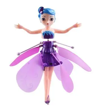 

New Flying Fairy Purple Toys Induction Control Fashion Flying Kids Gifts Toy Light Electronic Birthday Gift Lovely Queen
