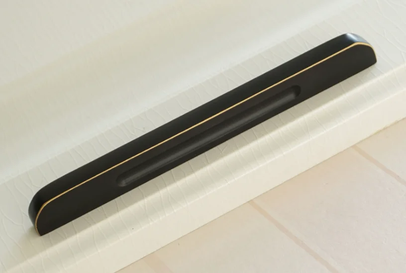 160mm 2," 3,75" " 6,3" медные черные ручки для шкафа дверные ручки для гардероба современный шкаф/комод Ящик круглые ручки 64 96 128 160 мм - Цвет: 160mm