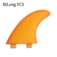 BiLong FCS производительность ядро ПК три-набор для серфинга плавники 3-fin G5 размер стекловолокна сотовые плавники M Размер желтый FCS плавники