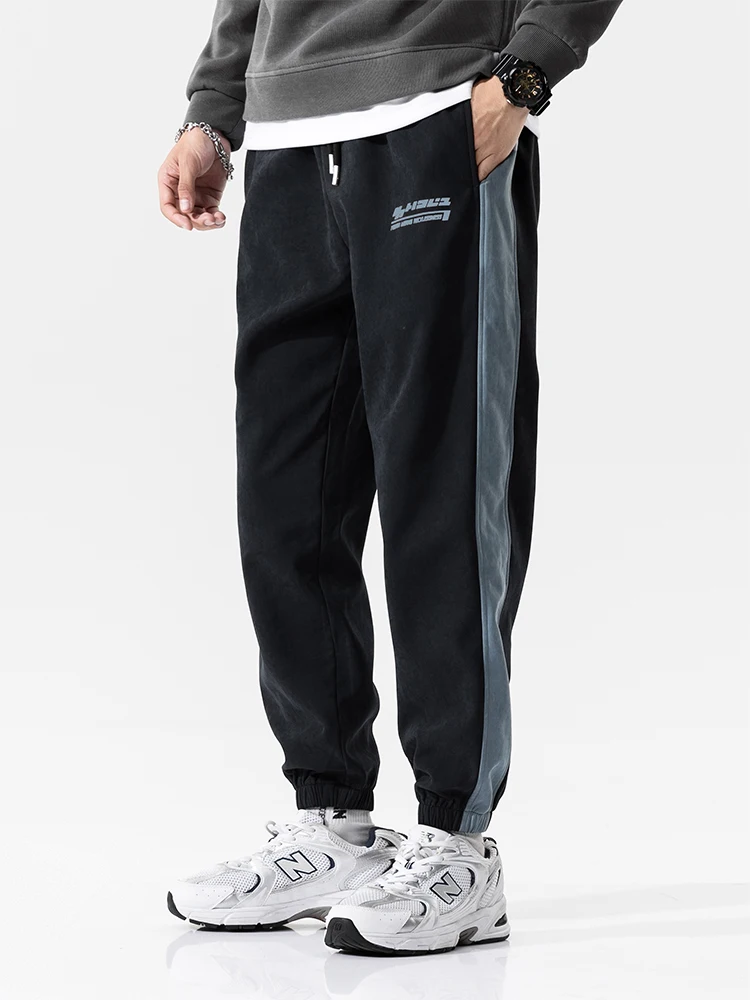 2021 Autumn Knitted Pants Casual Hip Hop Men Sweatpants Fashion Streetwear Jogger Lounge Wear Solid Color Men Streetwear Pants golf pants Sweatpants